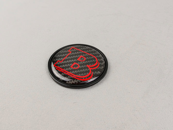 Metal Carbon Red Brabus Badge Logo Emblem 55mm for Hood Trunk Mercedes-Benz G-Wagon G-Class W463 W463A